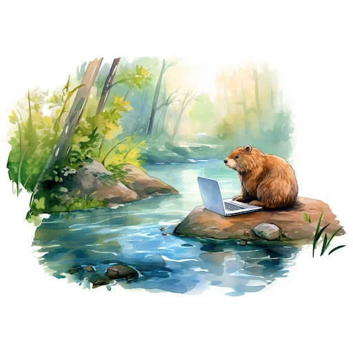 Beaver in a creek